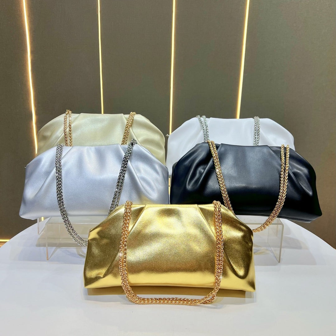 Stylish Metallic Evening Handbag