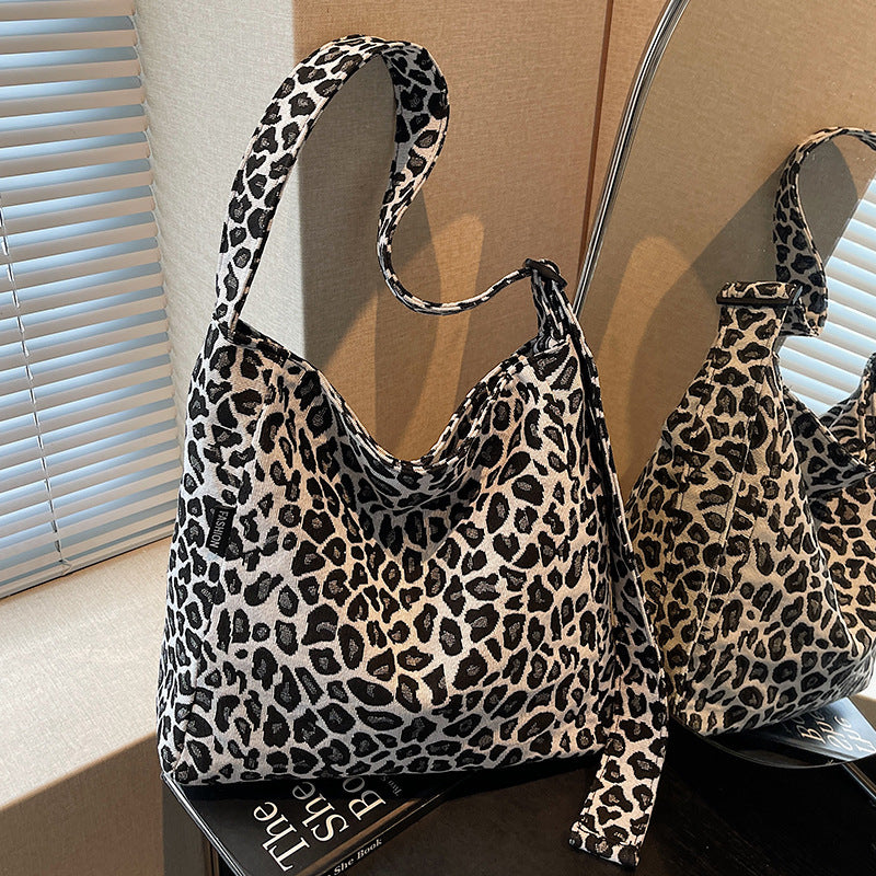 Leopard Print Hobo Bag