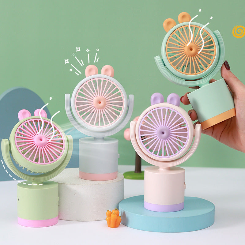 Women's Portable Hand Fan with Cute Animal Ear Design Kalsten