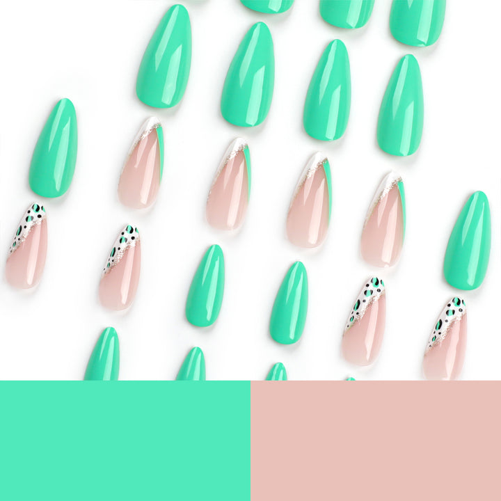 Artistic stiletto nails with glamorous color play Kalsten
