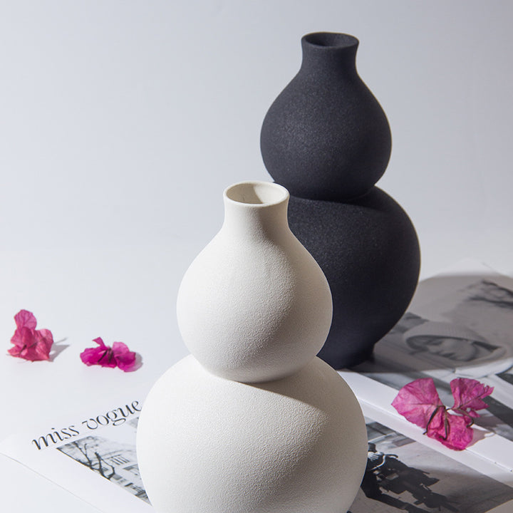 Artistic Double-Gourd Shaped Ceramic Vase