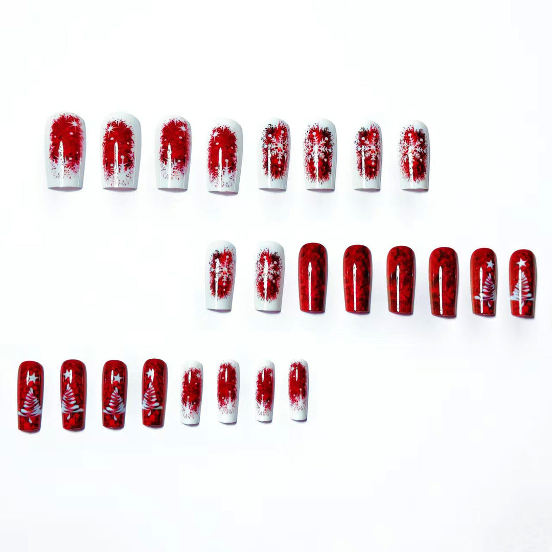 Artificial nails with festive Christmas design Kalsten