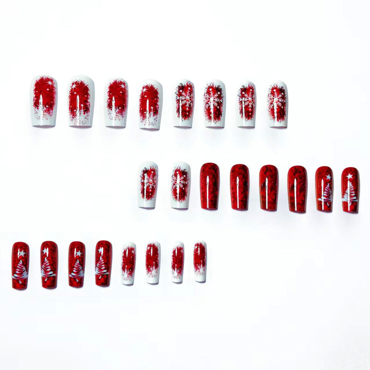 Artificial nails with festive Christmas design Kalsten