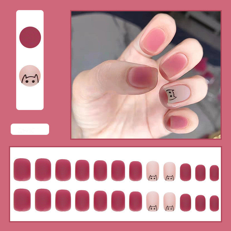 Playful Cartoon-Themed Press-On Nail Design