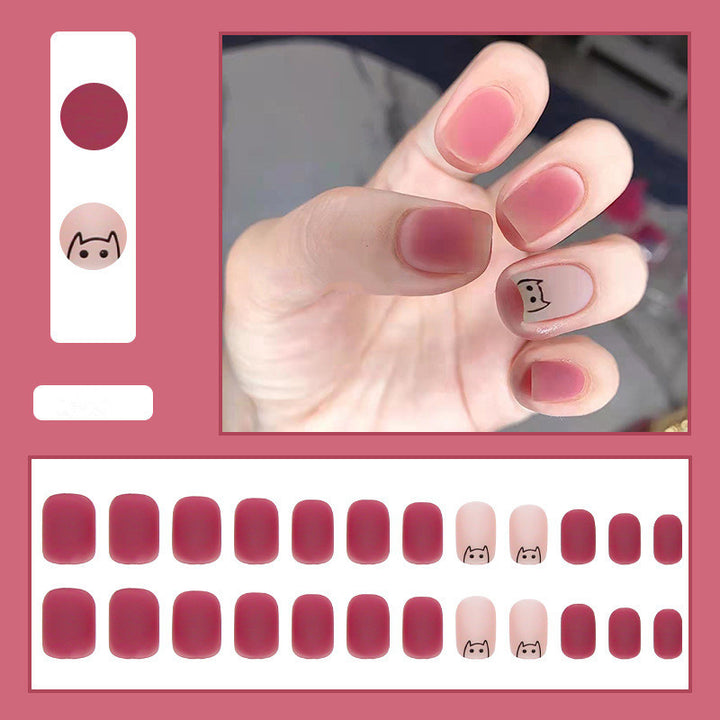 Playful Cartoon-Themed Press-On Nail Design
