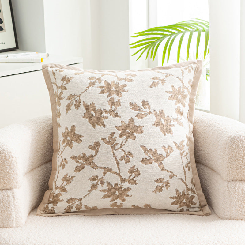 Embroidered Flower Pillow