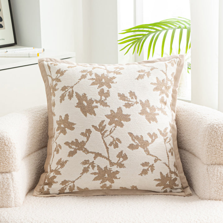 Embroidered Flower Pillow