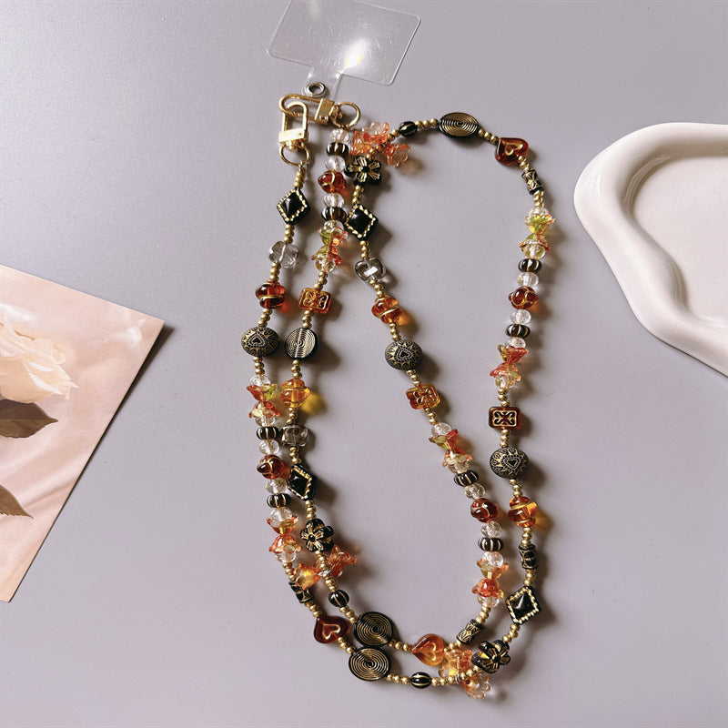 Floral Beaded Charm Keychain Kalsten