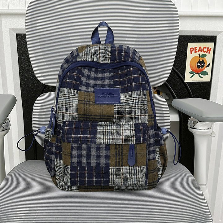 Stylish Vintage Plaid Backpack Kalsten