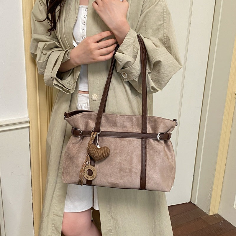 Versatile Suede Tote Bag