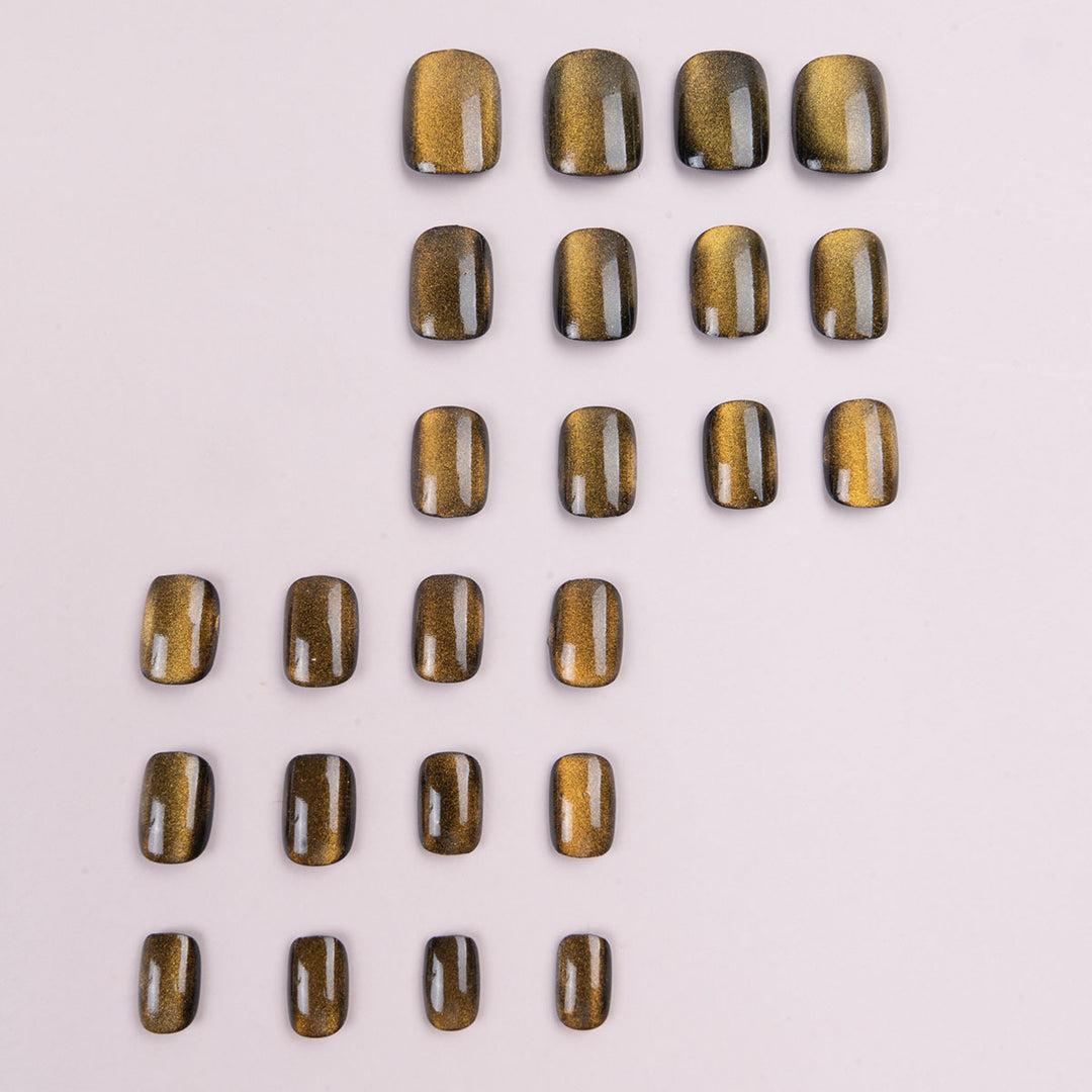 Elegant Metallic Press-On Nails