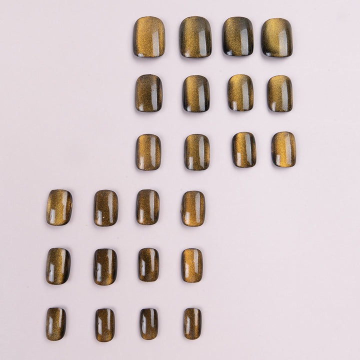 Elegant Metallic Press-On Nails