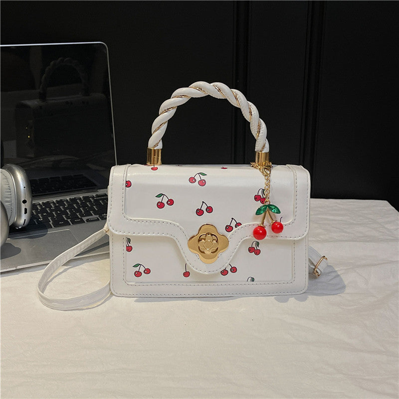 Playful Cherry Print Mini Satchel Handbag Kalsten