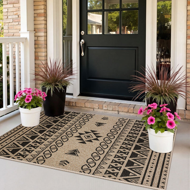 Intricate Floral Design Runner Mat