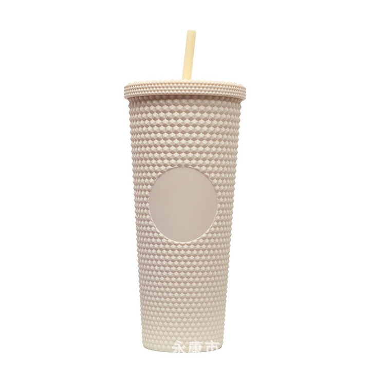 Ladies High-Quality Glitter Drinking Cup with Leak-Proof Lid and Integrated Straw Kalsten