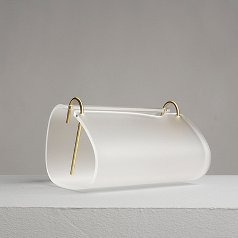 Elegant Frosted Glass Vase