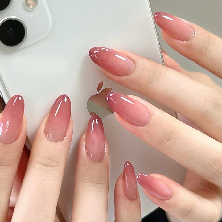 Stylish Press-On Nail Set with Elegant Glitter Accents Kalsten
