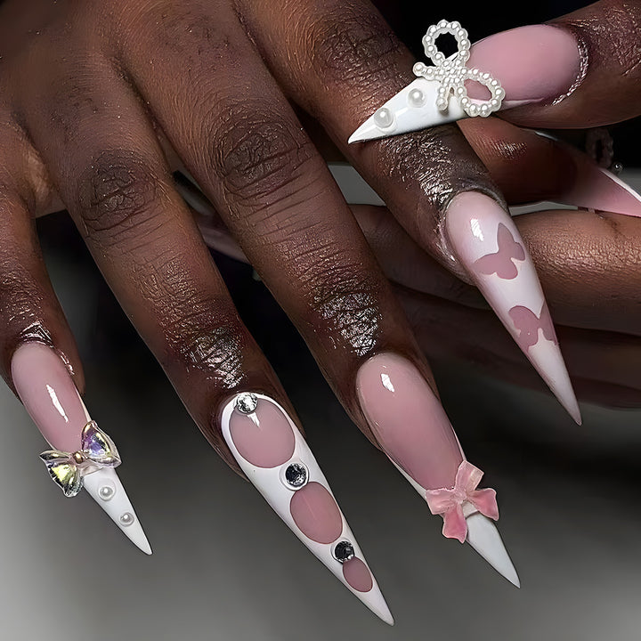 Decorative Stiletto Press-On Nail Art Set Kalsten