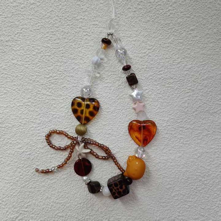 Beaded Heart Charm Necklace Kalsten