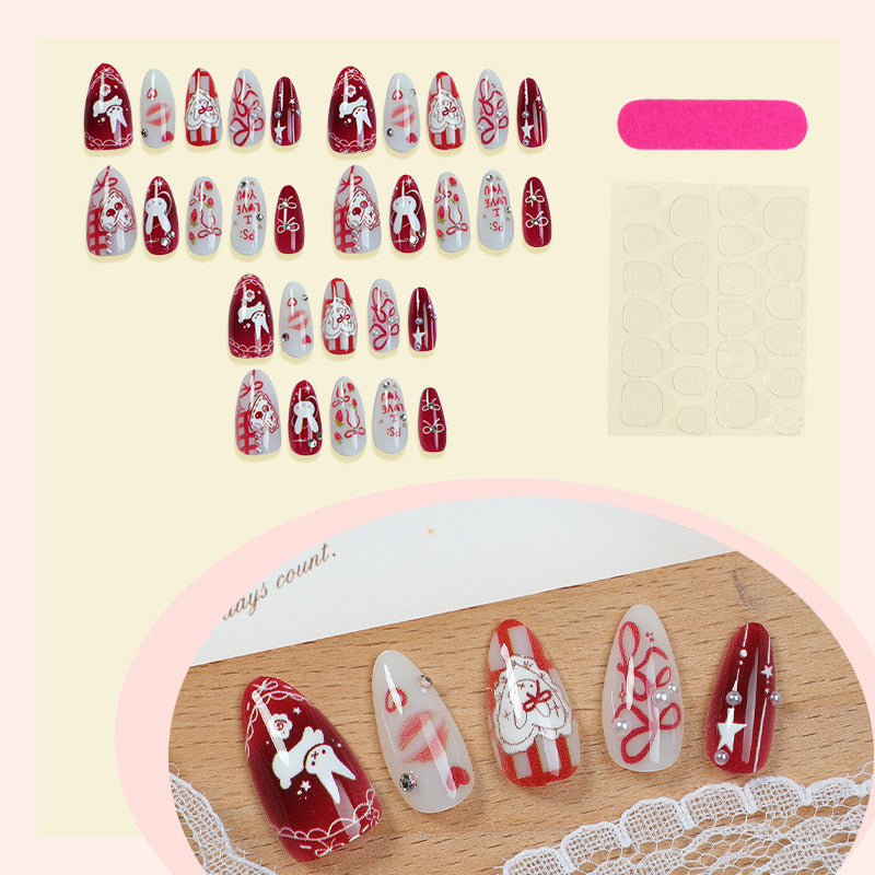 Romantic Themed Press-On Nail Art Set Kalsten