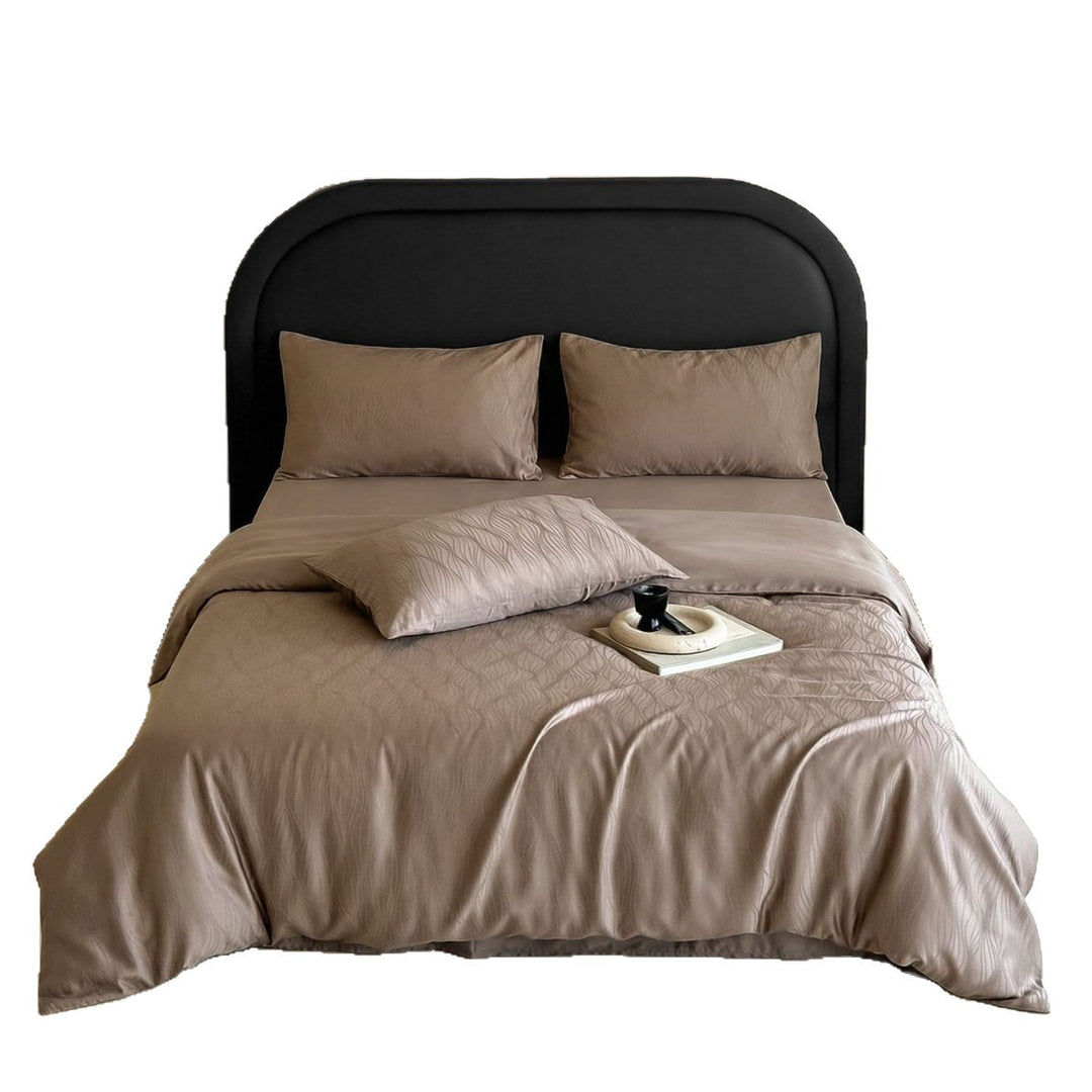 Bedding set made of cotton satin with fine jacquard texture