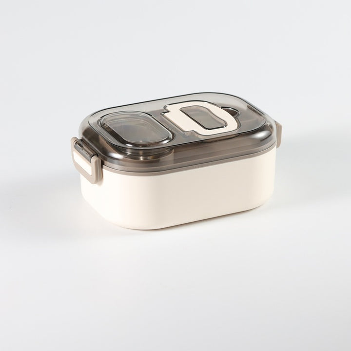 Multi-Compartment Food Storage Container with Secure Locking Lid
