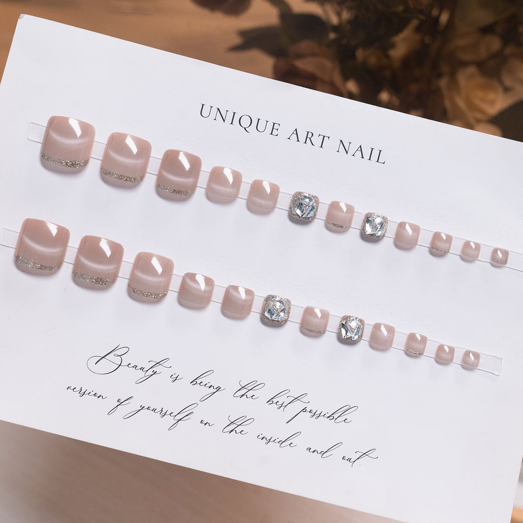 Embellished Gel Toenail Art