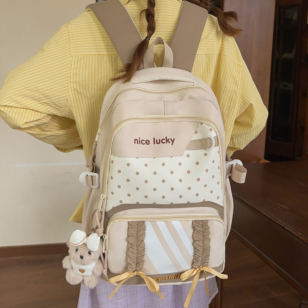 Stylish Multi-Functional Backpack with Cute Charms Kalsten