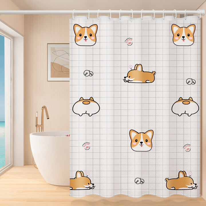 Playful Fruit-Themed Shower Curtain Kalsten