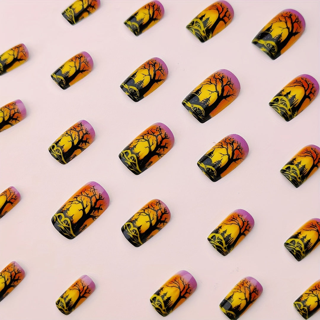 Artificial nails with winter dried flower design Kalsten
