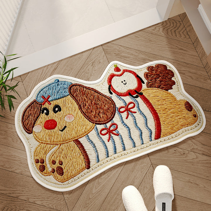 Adorable Dog-Themed Area Mat Kalsten