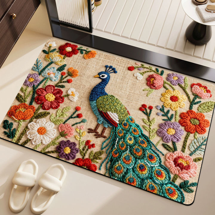 Butterfly Themed Decorative Bath Rug Kalsten