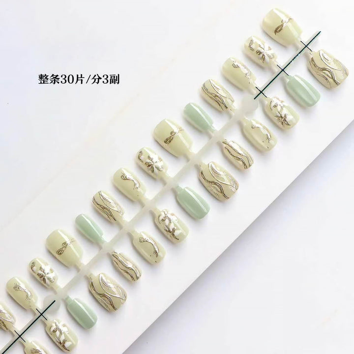 Elegant Decorative Press-On Nail Set Kalsten