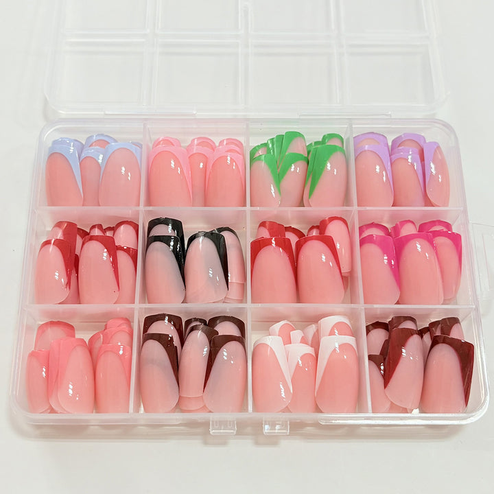 Customizable Full Cover Press-On Nail Tips Set