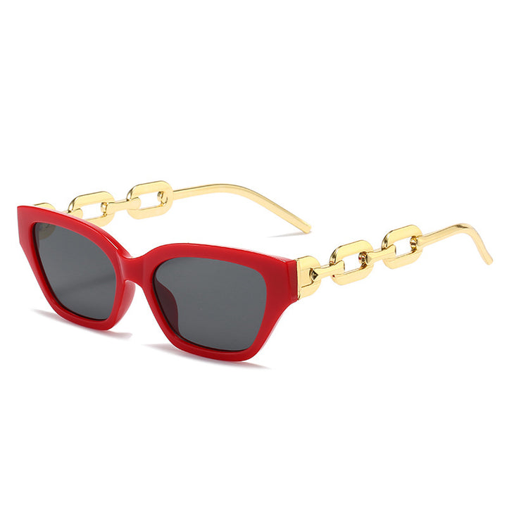 Ladies fashionable Cat-Eye sunglasses with luxurious chain frame Kalsten