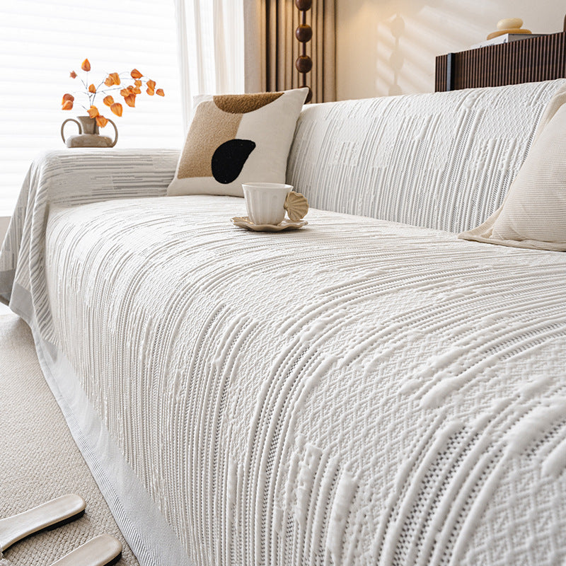 Textured Knit Sofa Cover