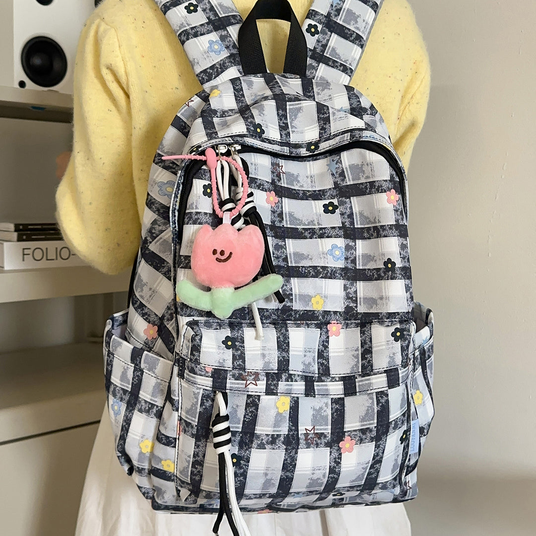 Stylish Checkerboard Print Backpack Kalsten