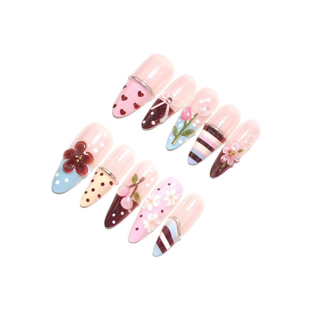 Elegant Nail Art Press-On Kit