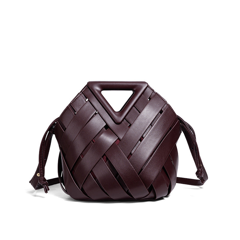 Handcrafted Woven Leather Shoulder Bag Kalsten