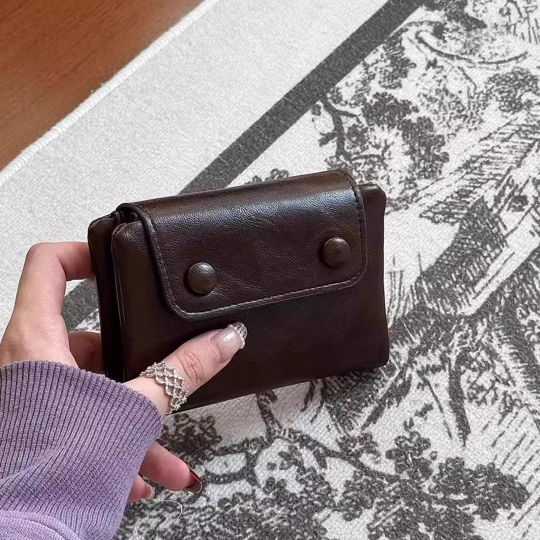 Compact Leather Cardholder Wallet