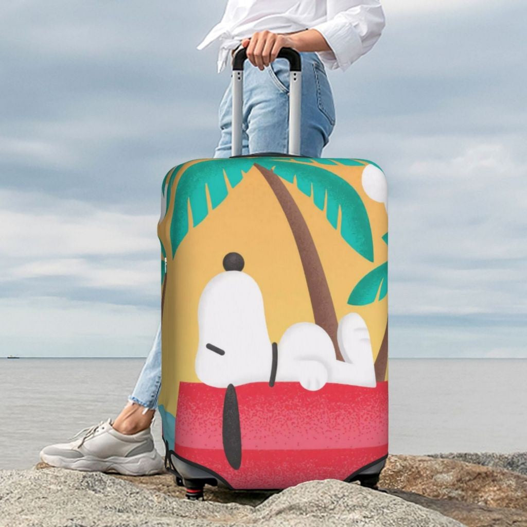 Unisex nano elastic suitcase cover with durable stretch material, zip opening and contrasting comic print Kalsten
