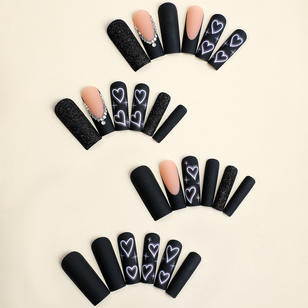 Artistic Heart-Embellished Nail Enhancements Kalsten