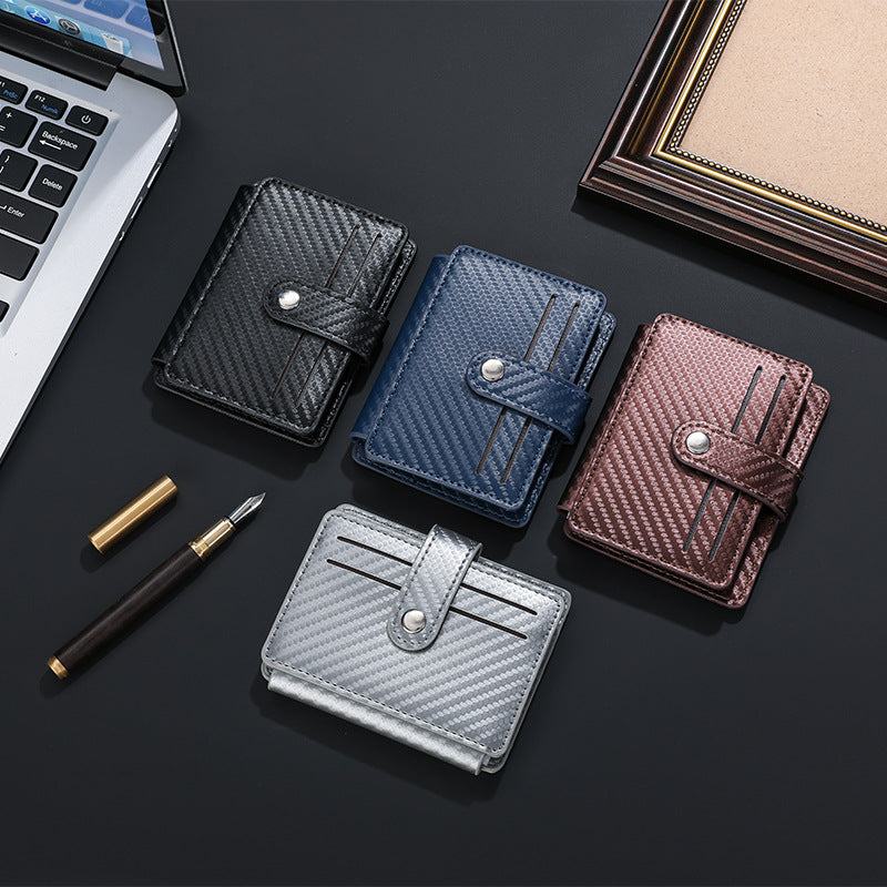 Carbon Fiber Textured Compact Wallet Kalsten
