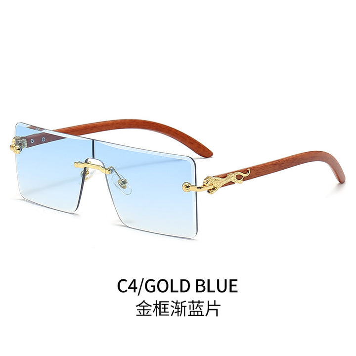 Women oversized fashionable sunglasses with luxurious wood and metal elements Kalsten