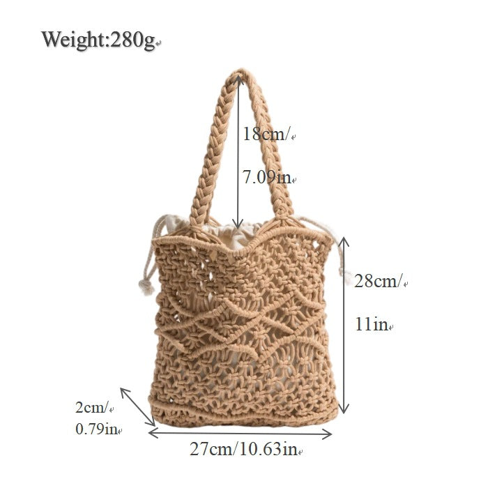 Hand-knotted macrame shopping bag Kalsten