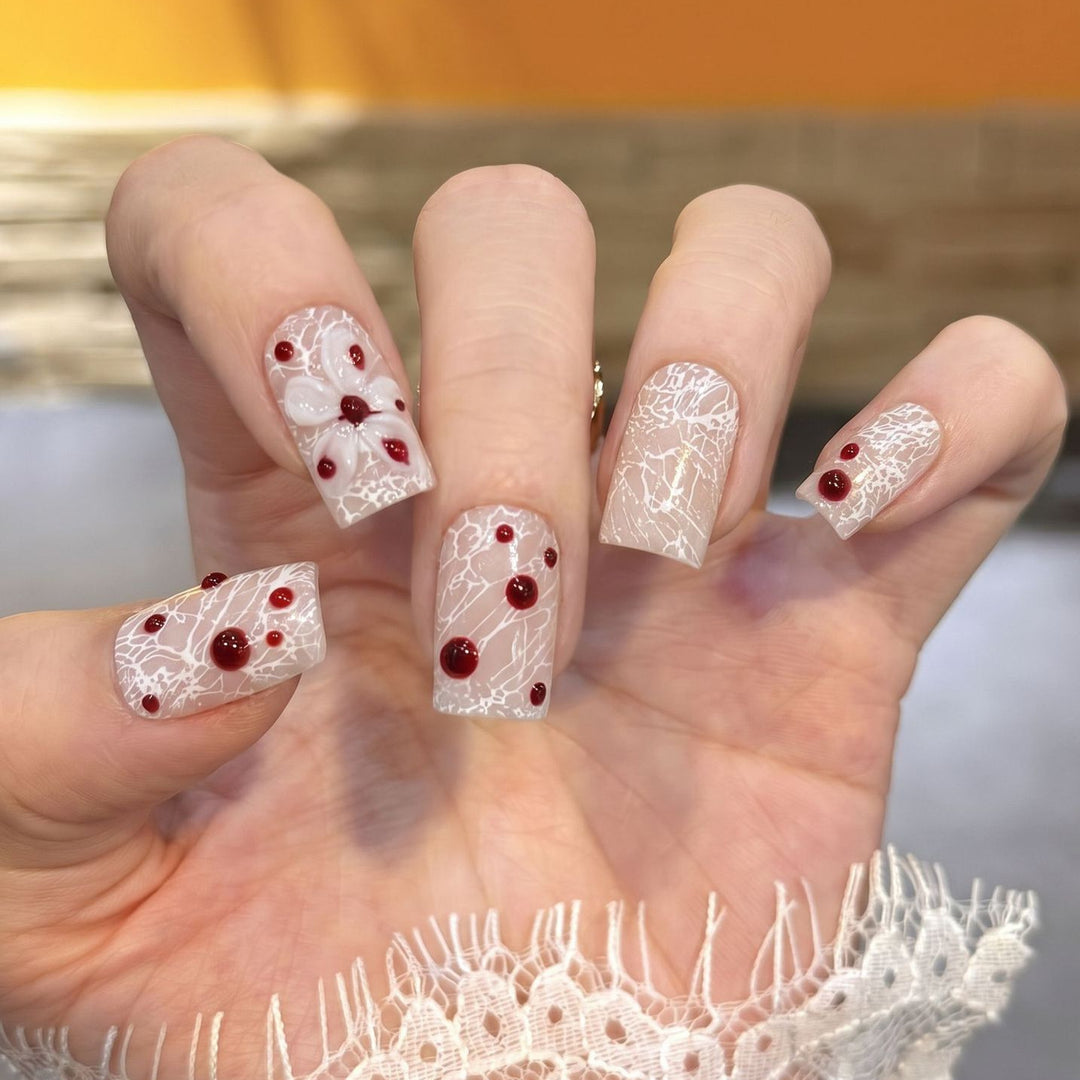 Artistic Press-On Nail Art Set with Unique Design Kalsten