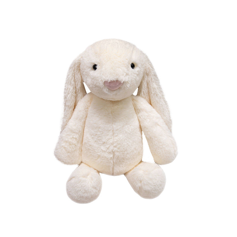 Plush Long-Eared Sitting Bunny Cuddle Doll with Ultra-Soft Faux Fur and Embroidered Features Kalsten
