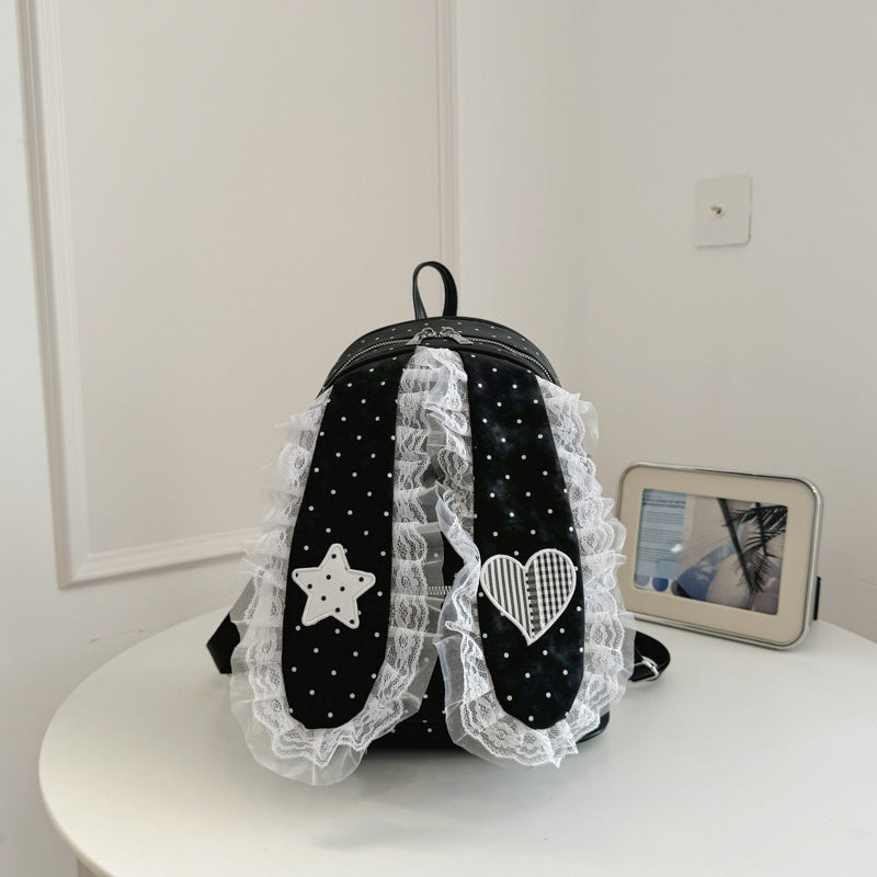 Cute Bunny-Ear Plush Backpack Kalsten
