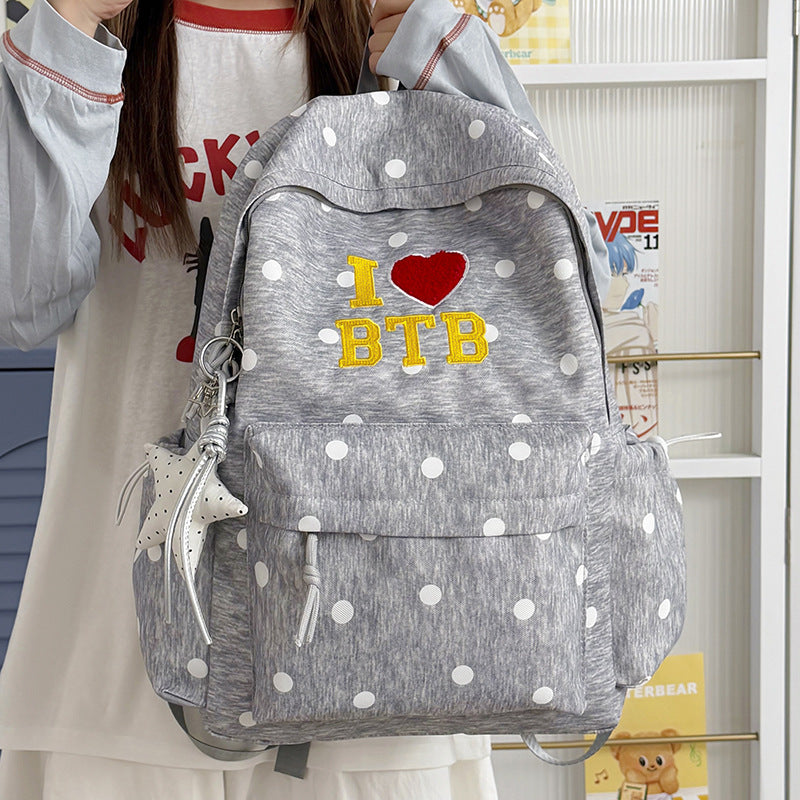 Stylish Polka Dot Graphic Backpack Kalsten