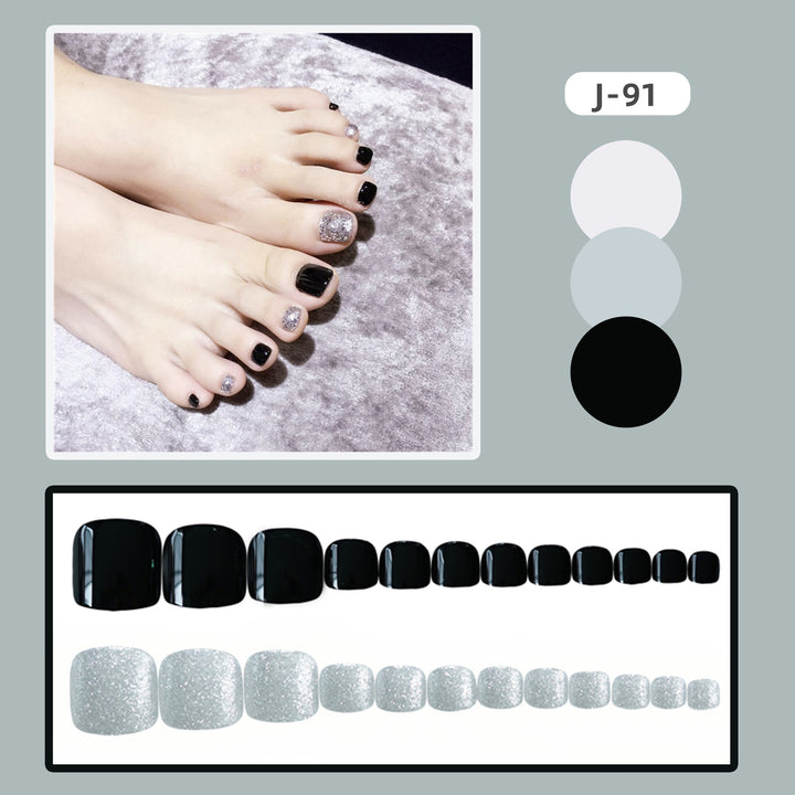 Glittering Press-On Toenail Art Set Kalsten